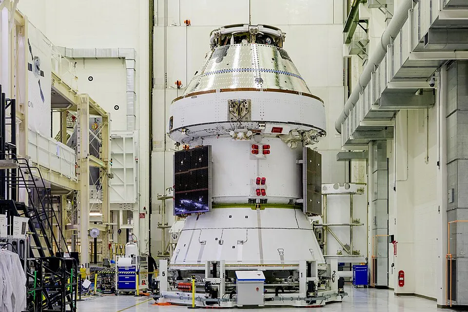 Artemis II Orion Solar Array Wings Installed